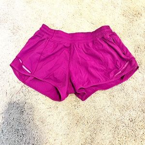 Lululemon Purple Low Rise Hotty Hot Shorts